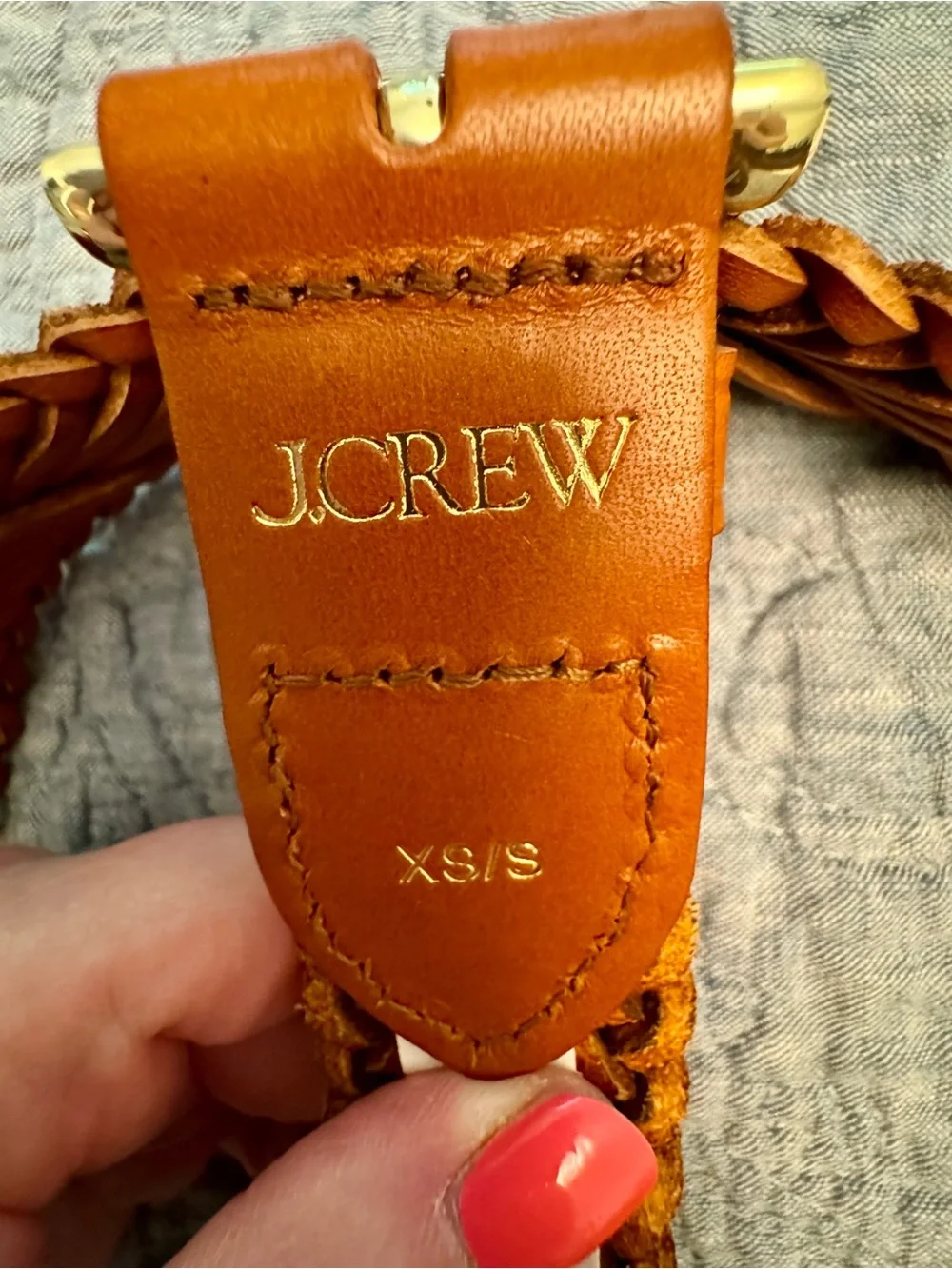 J. Crew- NWT, Italian Braided Leather Belt - Brown - Picture 6 of 6